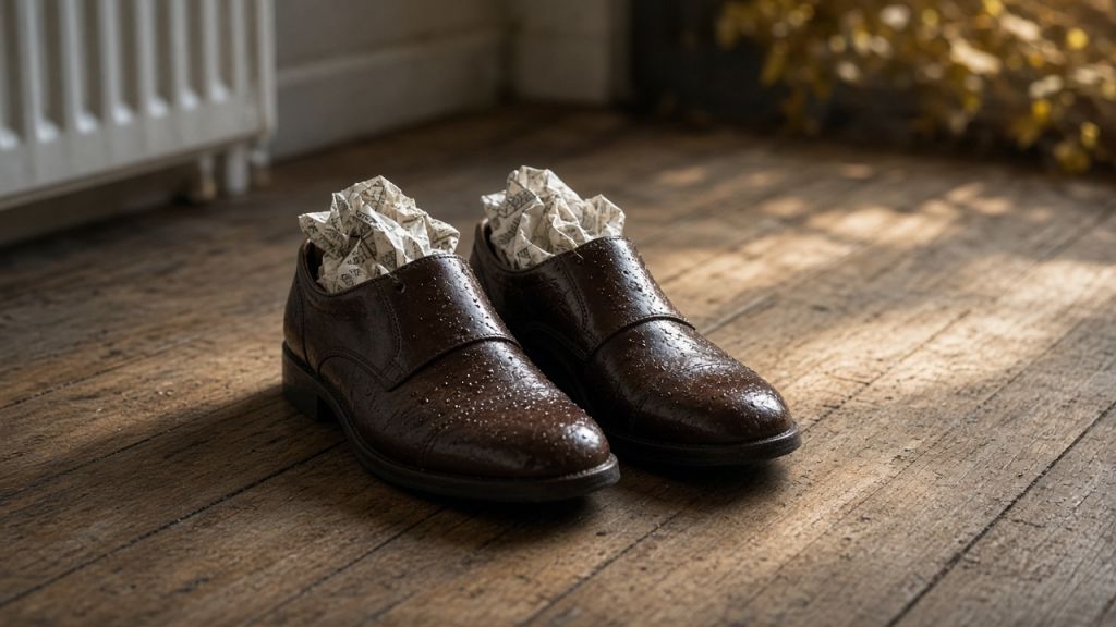 Как высушить обувь после дождя и сохранить её форму